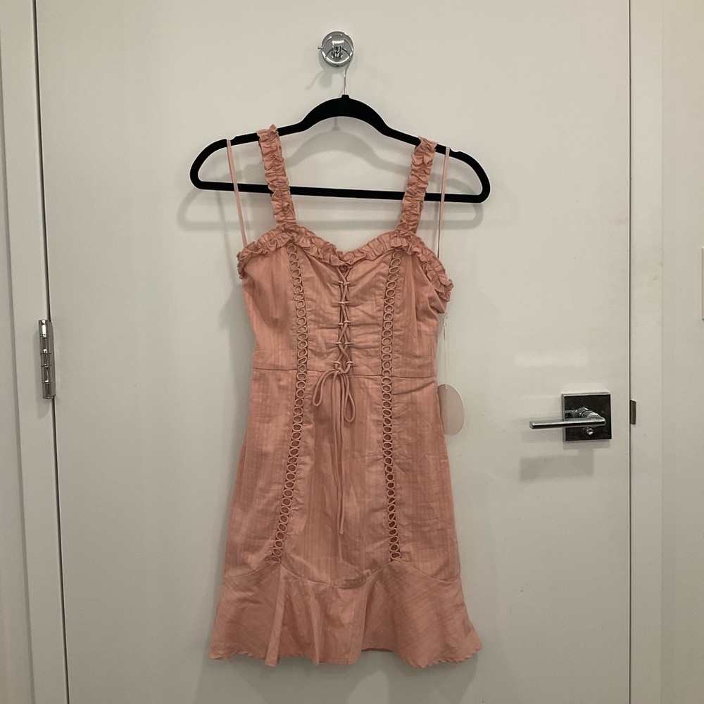Urban Outfitters Pink Peplum Mini Dress
